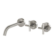 Phoenix Vivid Slimline Plus Wall Basin / Bath Hostess Set 180mm Outlet, Brushed Nickel