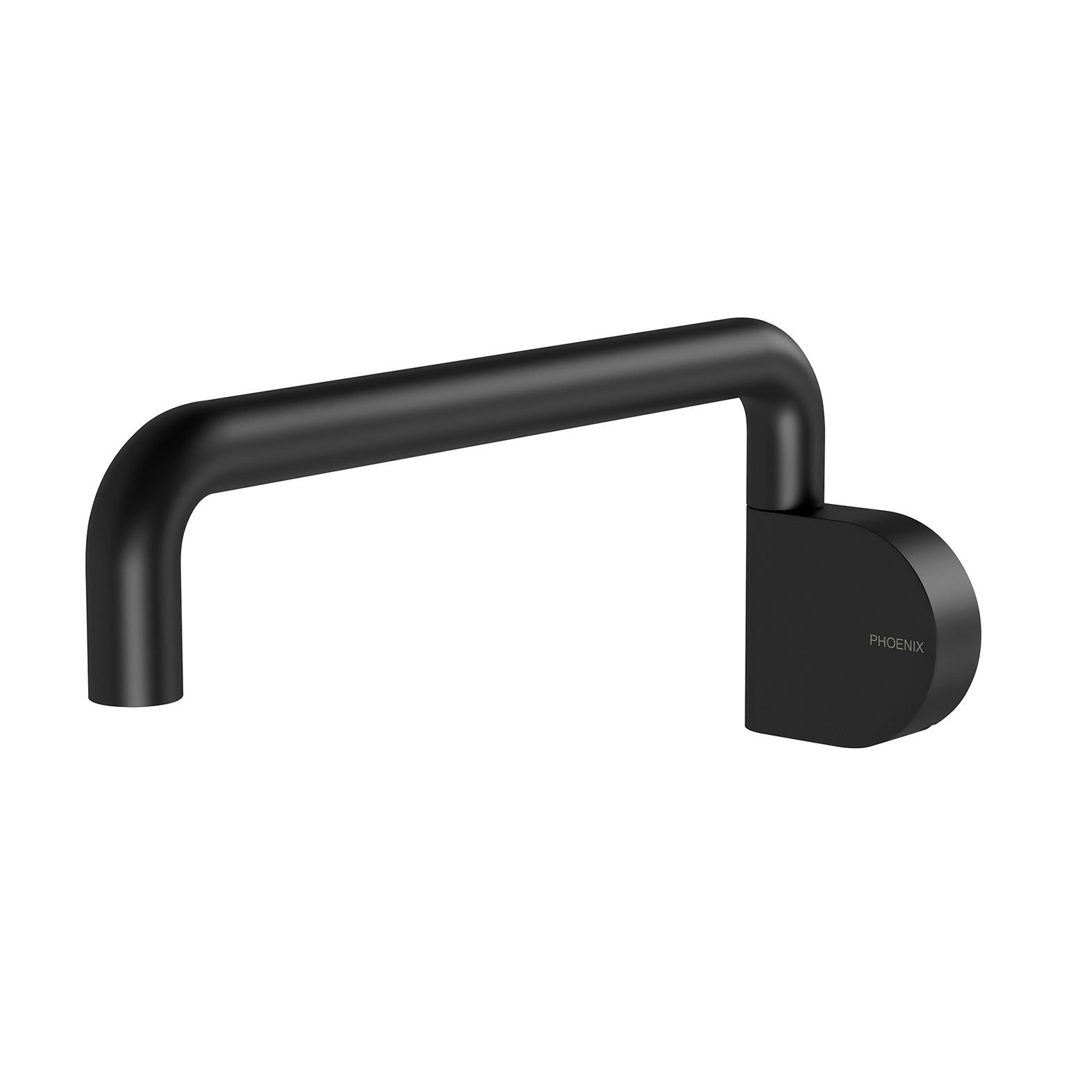 Phoenix Designer Swivel Bath Outlet 230mm Round, Matte Black