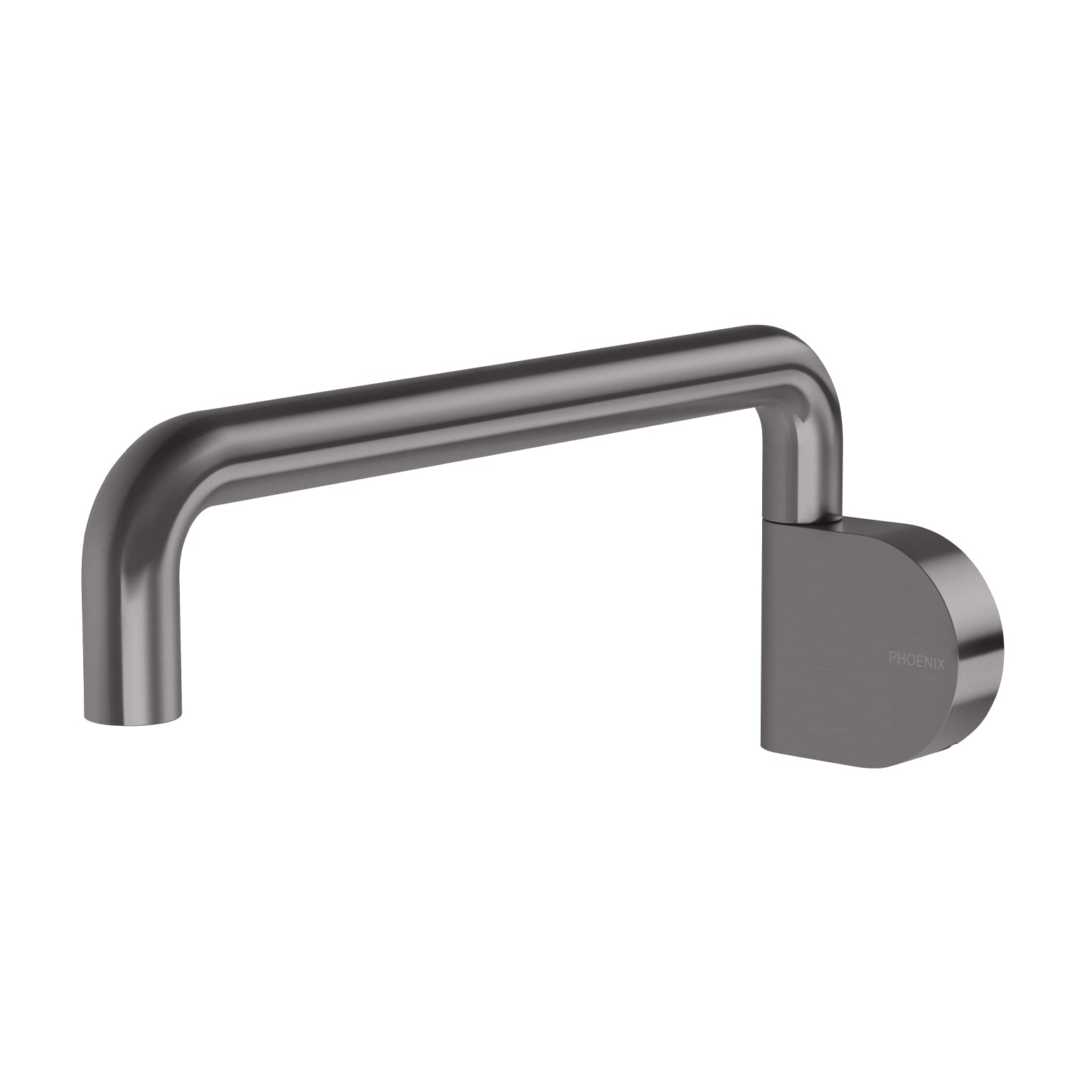 Phoenix Designer Swivel Bath Outlet 230mm Round, Brushed Carbon