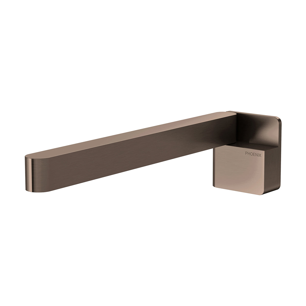 Phoenix Designer Swivel Bath Outlet 230mm Square, Brushed Bronze