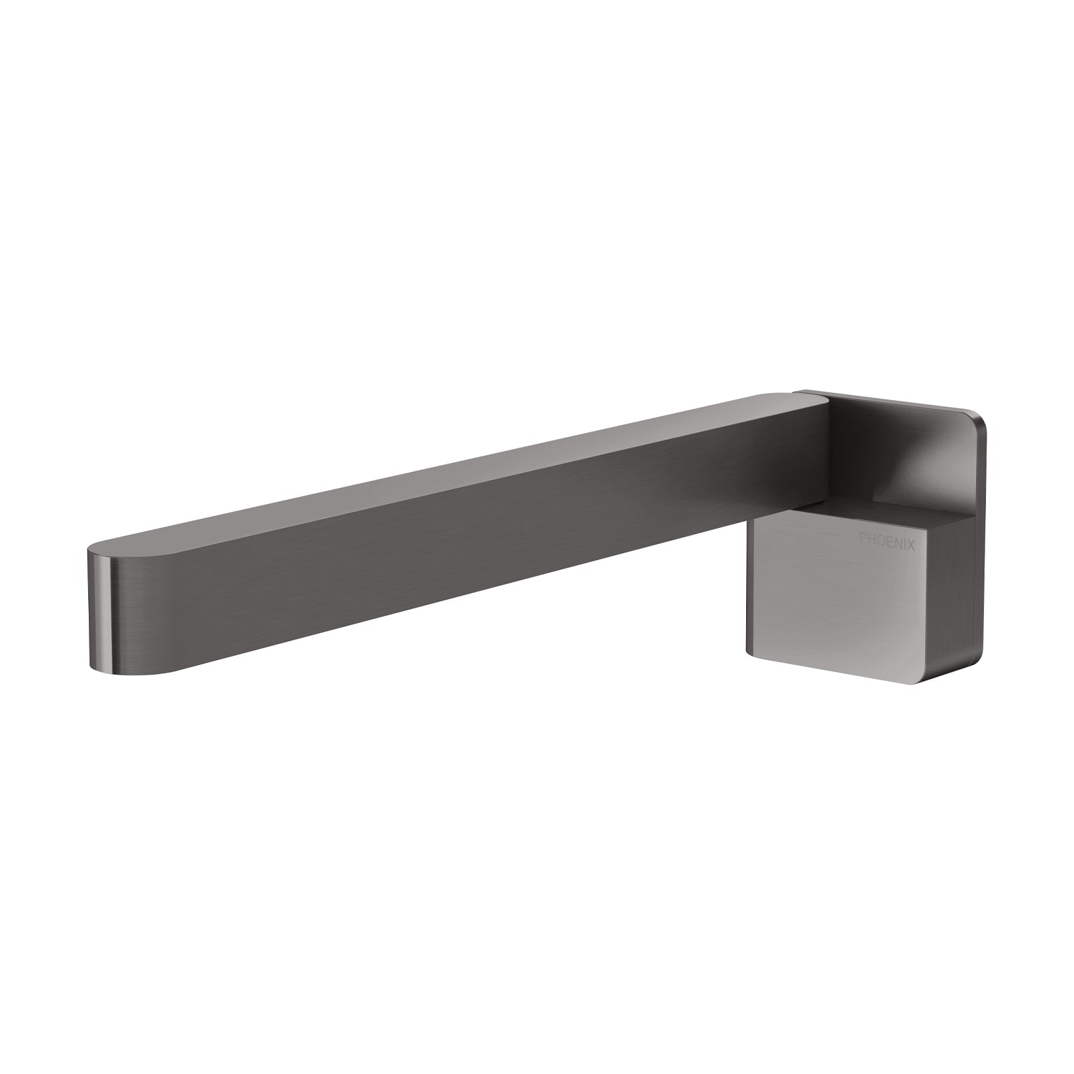 Phoenix Designer Swivel Bath Outlet 230mm Square, Brushed Carbon