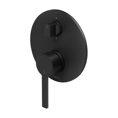 Phoenix Lexi MKII SwitchMix Shower / Bath Diverter Mixer Fit-Off Kit, Matte Black