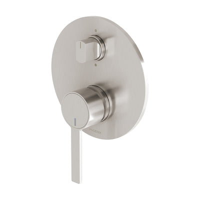 Phoenix Lexi MKII SwitchMix Shower / Bath Diverter Mixer Fit-Off Kit, Brushed Nickel