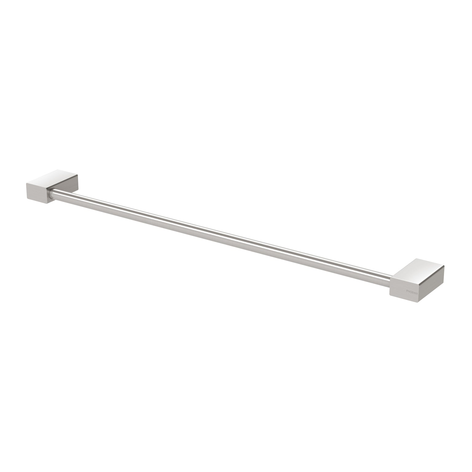 Phoenix Lexi MKII Single Towel Rail 600mm, Brushed Nickel