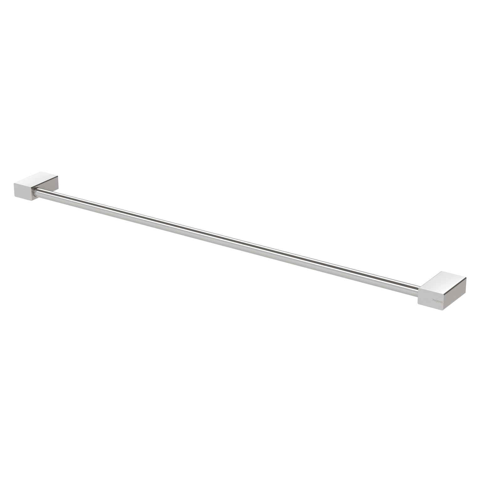 Phoenix Lexi MKII Single Towel Rail 800mm, Brushed Nickel