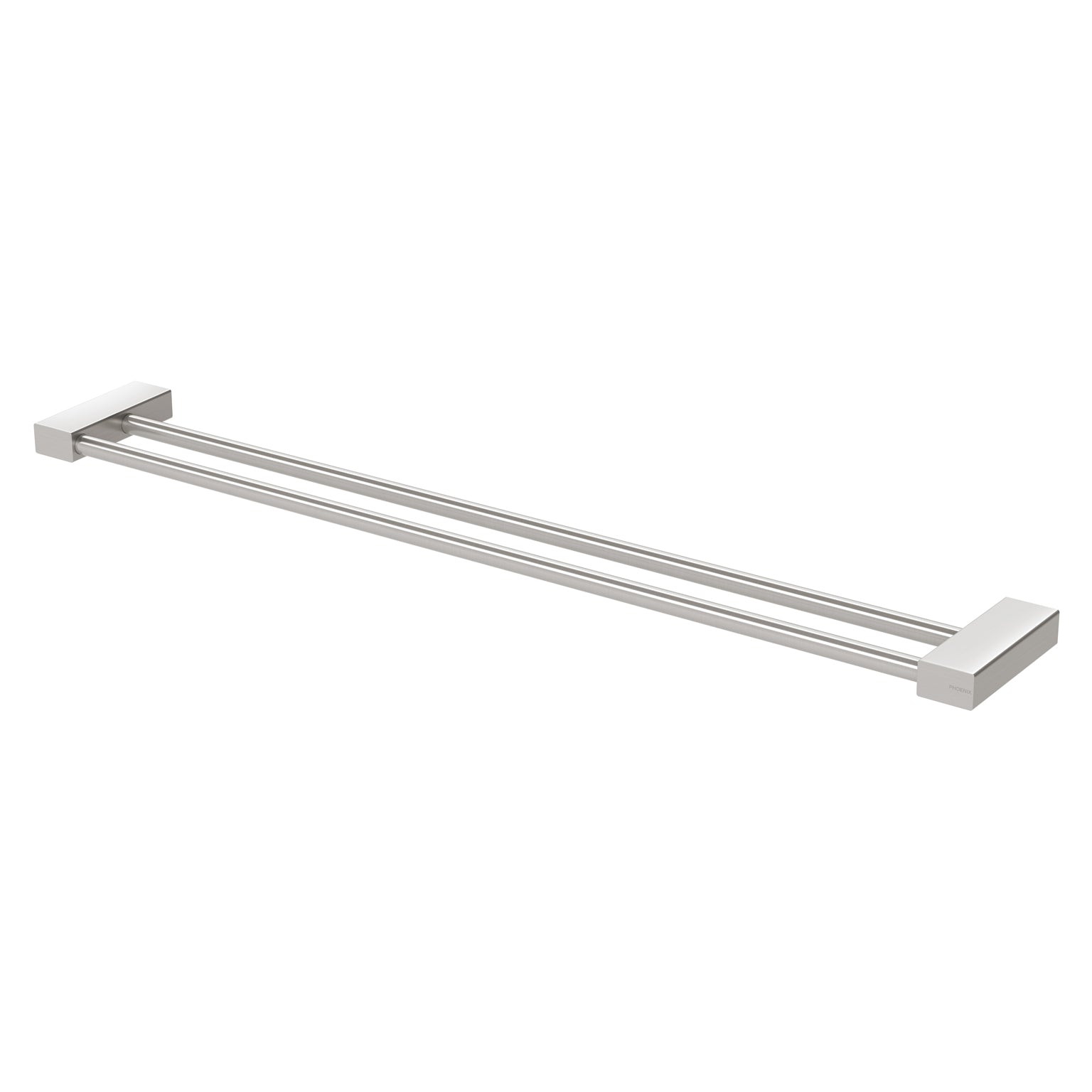 Phoenix Lexi MKII Double Towel Rail 800mm, Brushed Nickel