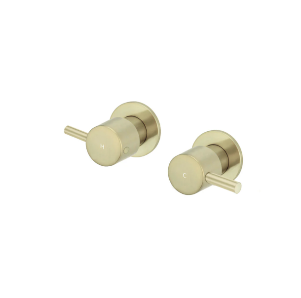 Meir Round Quarter Turn Wall Top Assemblies, Tiger Bronze
