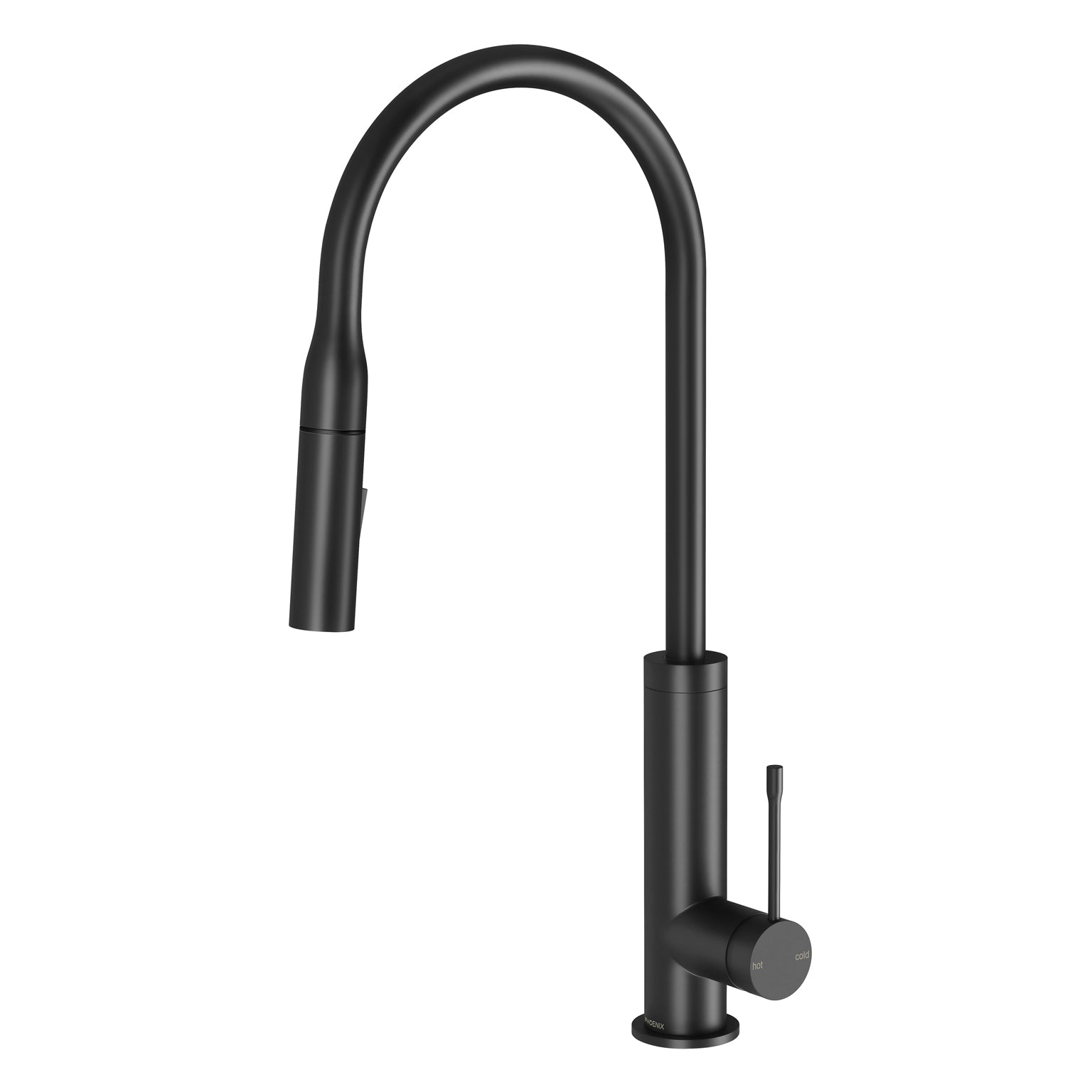 Phoenix Deja Pull Out Sink Mixer 220mm, Matte Black