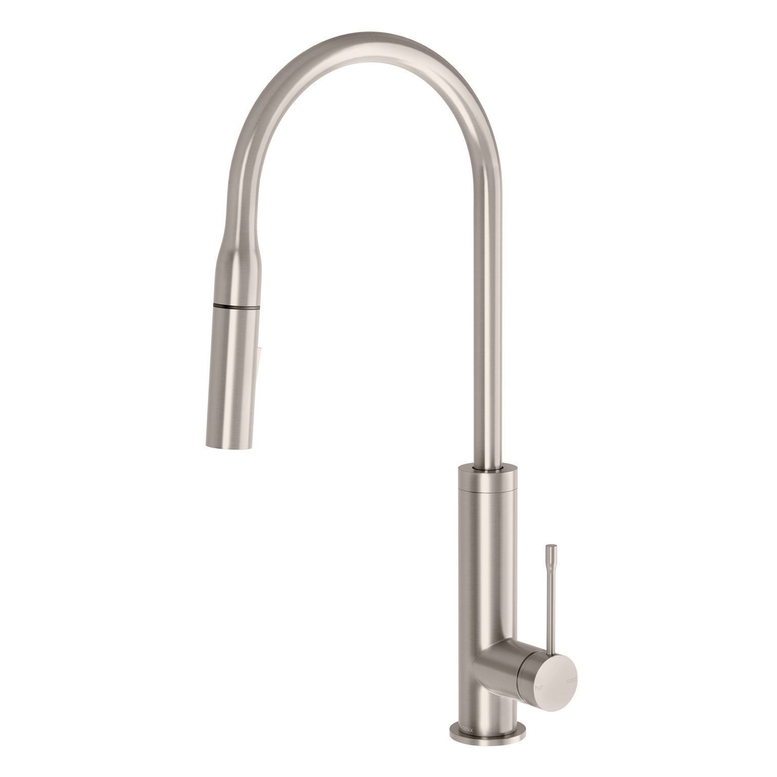 Phoenix Deja Pull Out Sink Mixer 220mm, Brushed Nickel