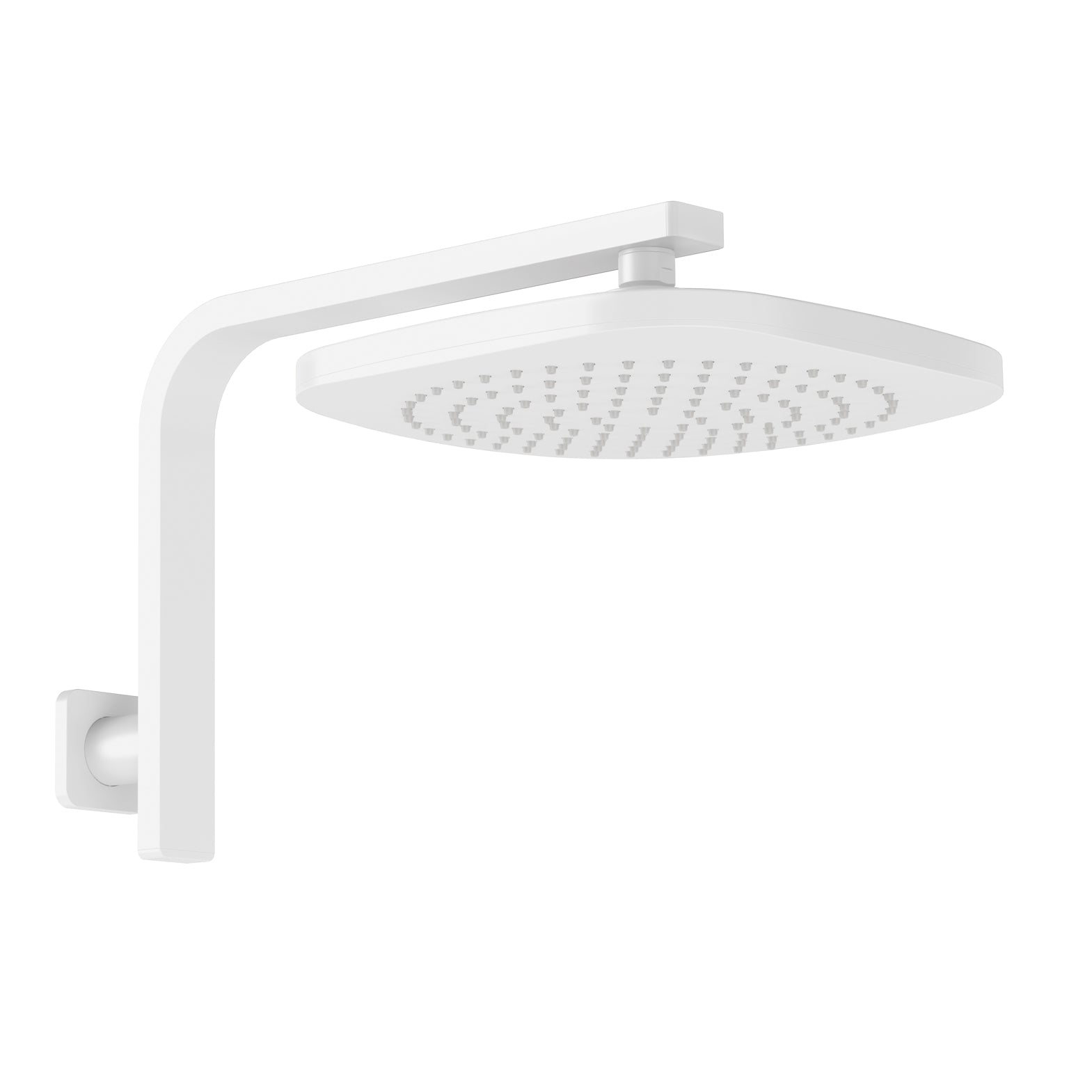 Phoenix Nuage High-Rise Shower Arm & Rose, Matte White