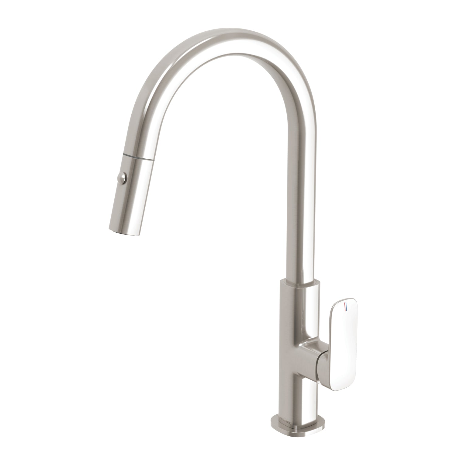 Phoenix Nuage Pull Out Sink Mixer 200mm, Brushed Nickel