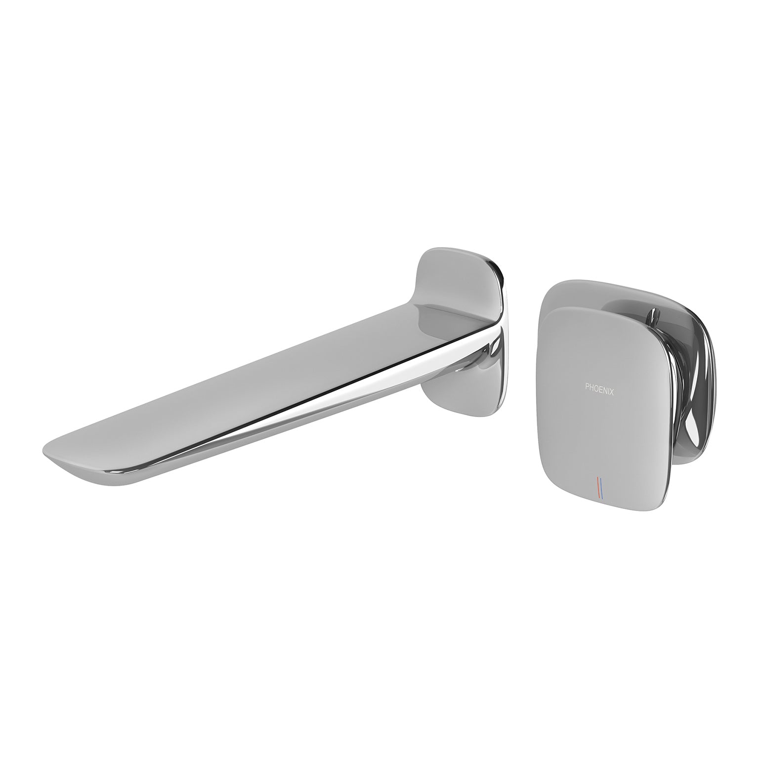 Phoenix Nuage Wall Basin / Bath Mixer Set 200mm, Chrome