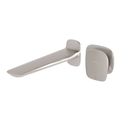 Phoenix Nuage Wall Basin / Bath Mixer Set 200mm - Lead Free, Brushed Nickel
