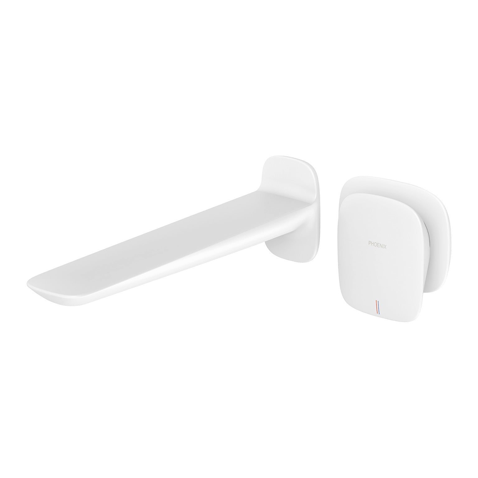 Phoenix Nuage Wall Basin / Bath Mixer Set 200mm, Matte White