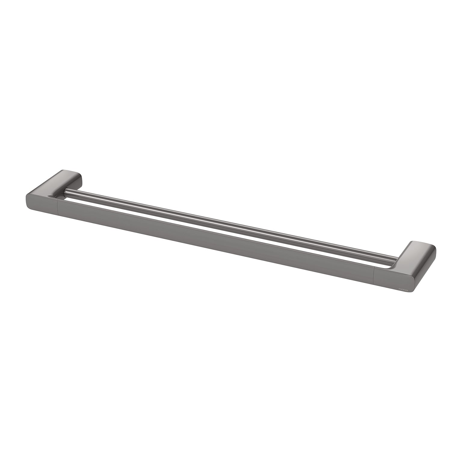 Phoenix Nuage Double Towel Rail 600mm, Brushed Carbon