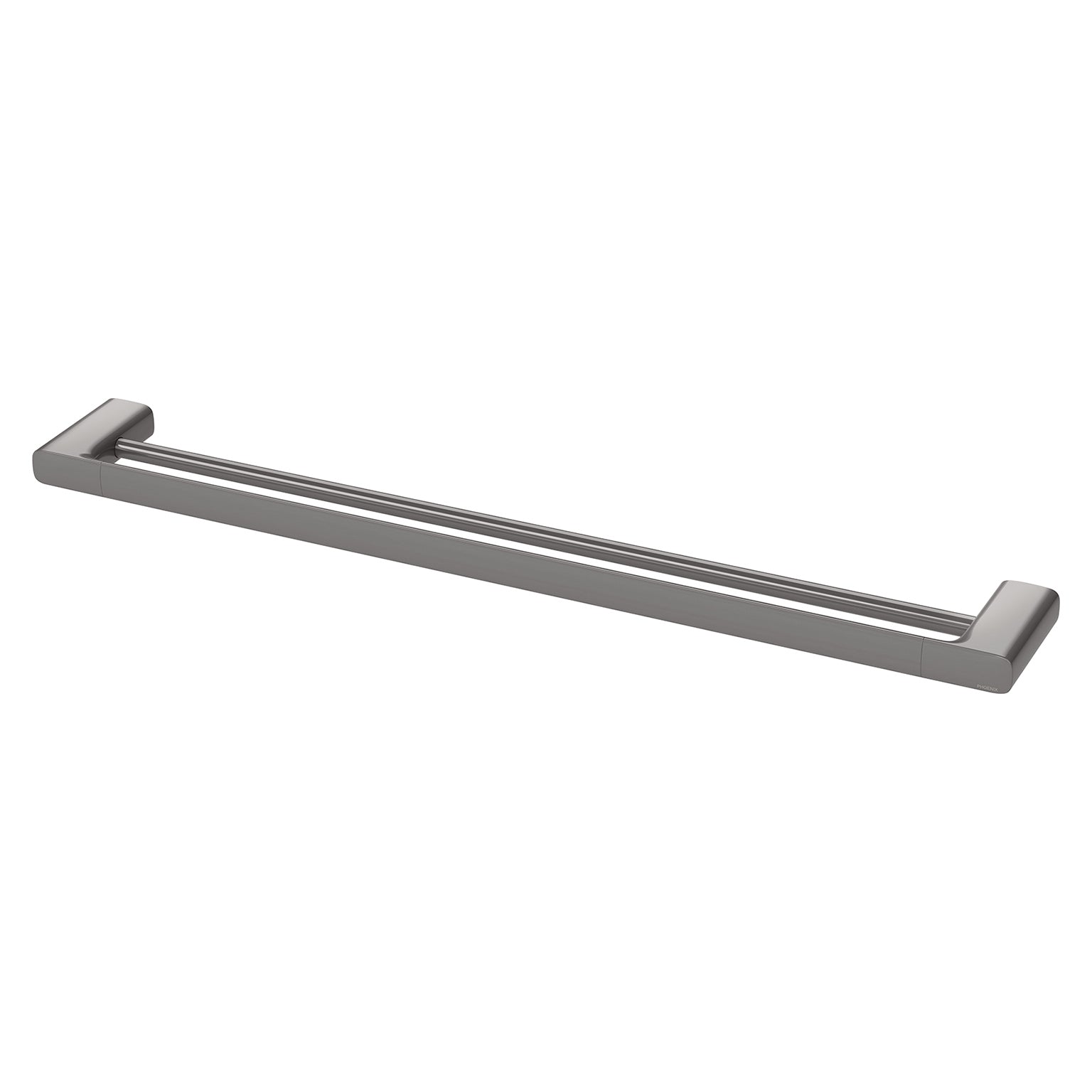 Phoenix Nuage Double Towel Rail 800mm, Brushed Carbon