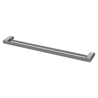 Phoenix Nuage Double Towel Rail 800mm, Brushed Carbon