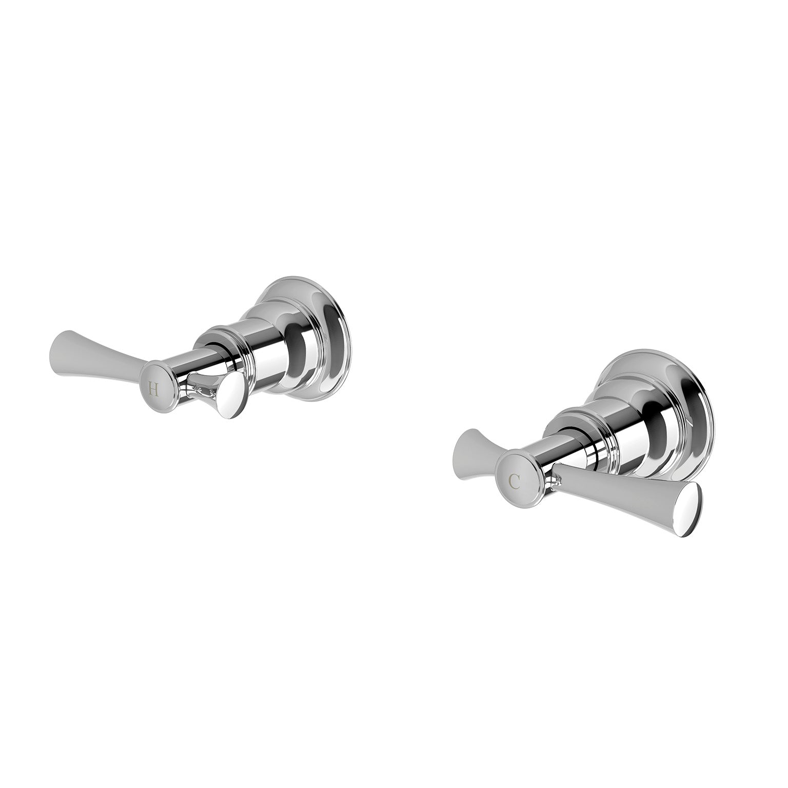 Phoenix Cromford Wall Top Assemblies, Chrome