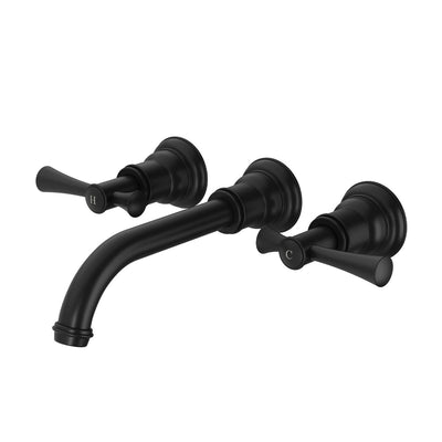 Phoenix Cromford Wall Basin / Bath Set 180mm - Lead Free, Matte Black