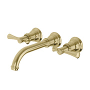 Phoenix Cromford Wall Basin / Bath Tap Set, Brushed Gold