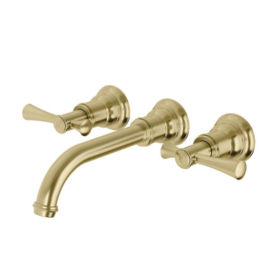 Phoenix Cromford Wall Basin / Bath Set 180mm - Lead Free, Brushed Gold