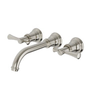 Phoenix Cromford Wall Basin / Bath Tap Set, Brushed Nickel