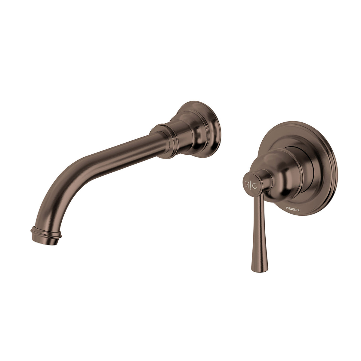 Phoenix Cromford SwitchMix Wall Basin / Bath Mixer Set 180mm (Complete Kit) - Lead Free, Brushed Bronze