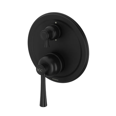Phoenix Cromford SwitchMix Shower / Bath Diverter Mixer Fit-Off Kit, Matte Black