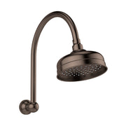 Phoenix Cromford High-Rise Shower Arm and Rose, Brushed Bronze