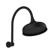 Phoenix Cromford High-Rise Shower Arm and Rose 210mm, Matte Black