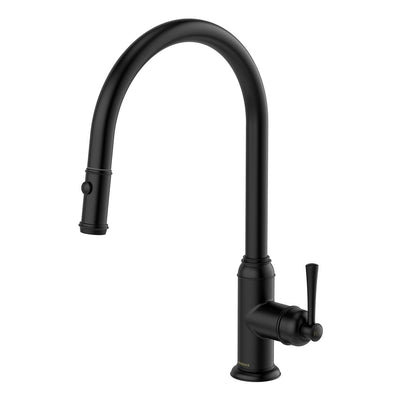 Phoenix Cromford Pull Out Sink Mixer 230mm - Lead Free, Matte Black