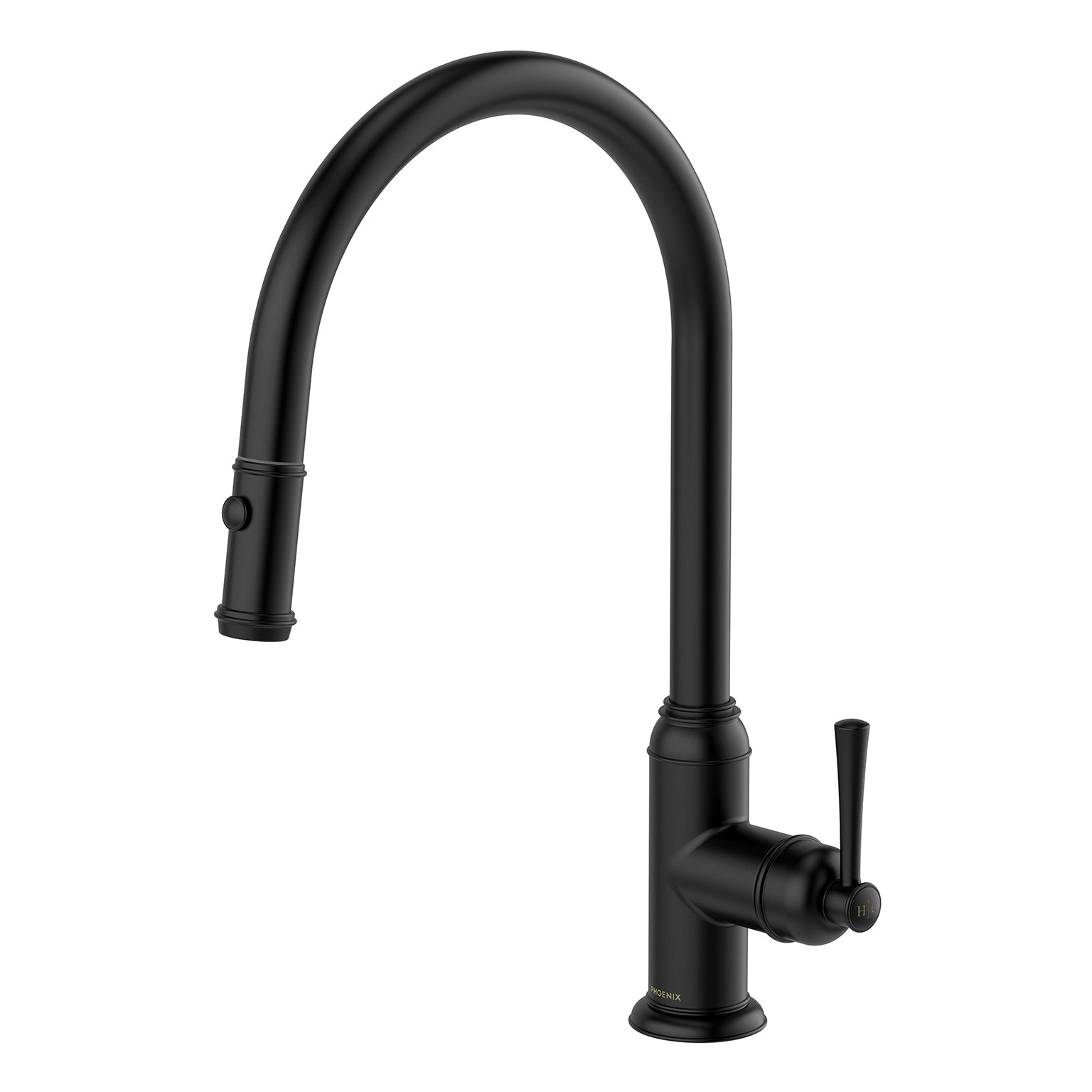 Phoenix Cromford Pull Out Sink Mixer 230mm, Matte Black