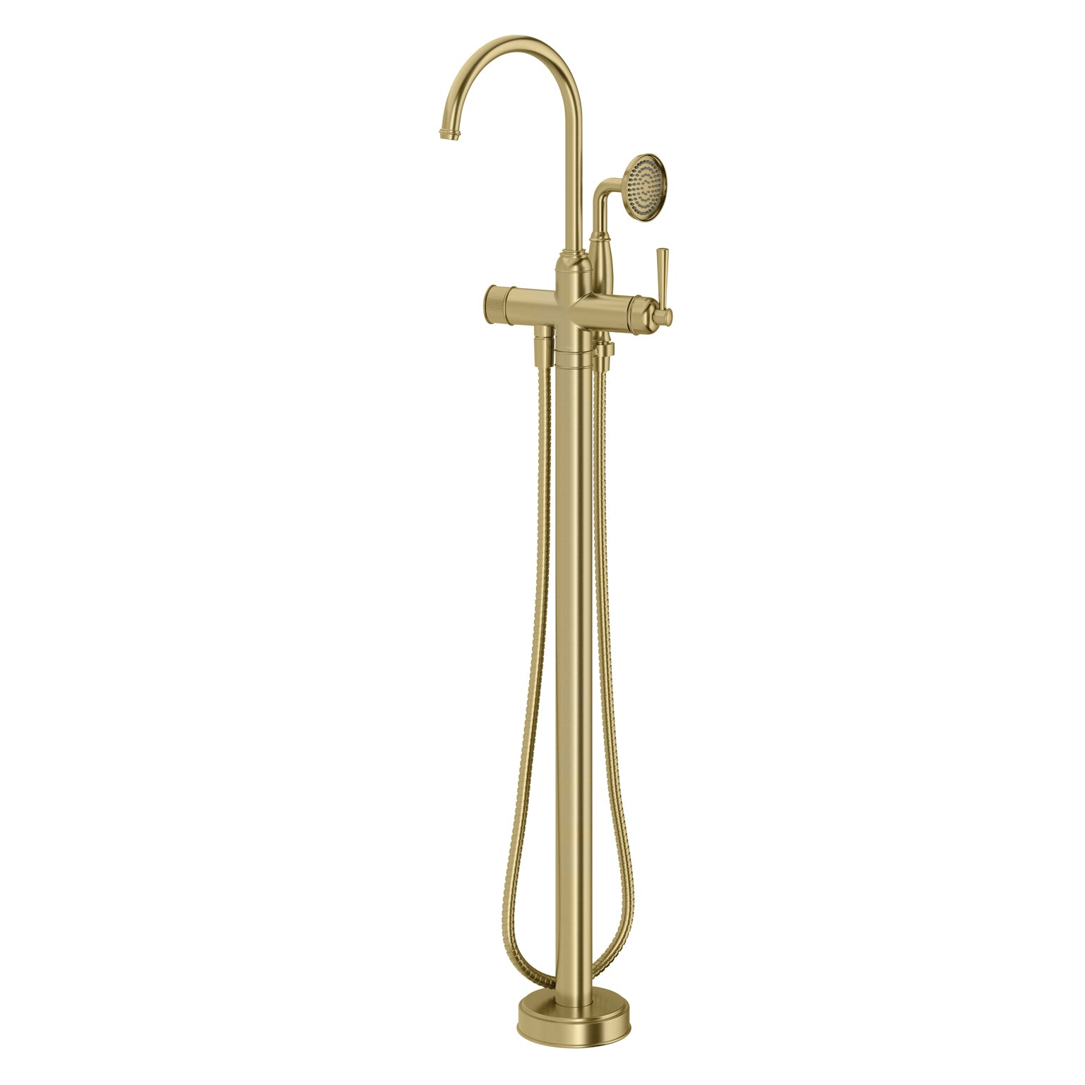 Phoenix Cromford Floor Mounted Bath Mixer with Hand Shower