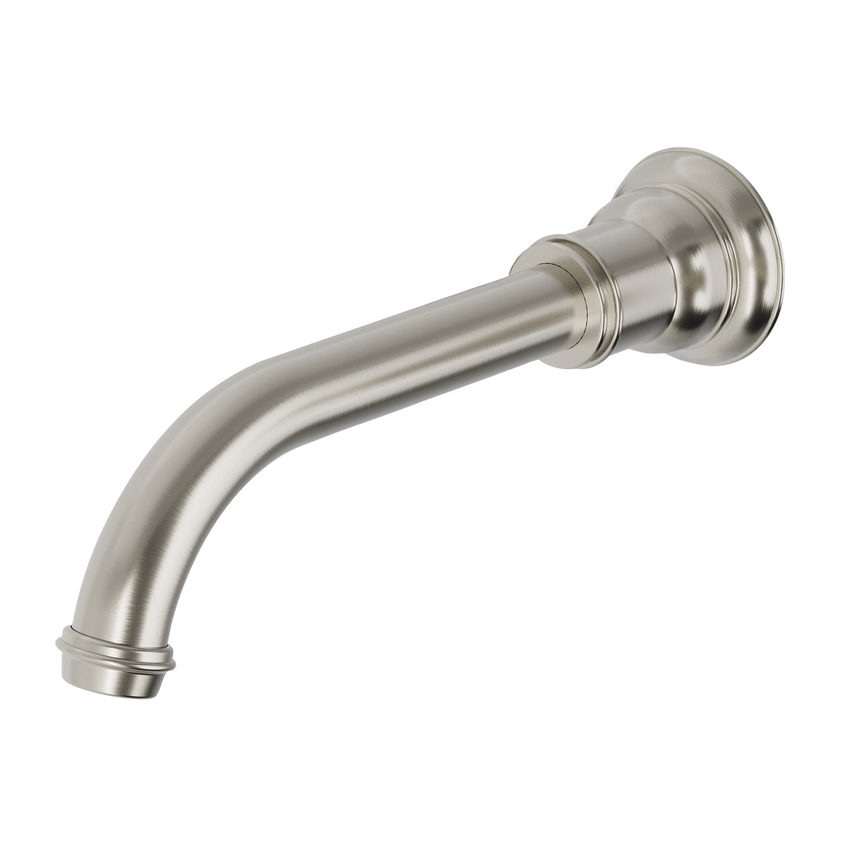 Phoenix Cromford Wall Basin / Bath Outlet 180mm - Lead Free, Brushed Nickel — 134-7610-40-1