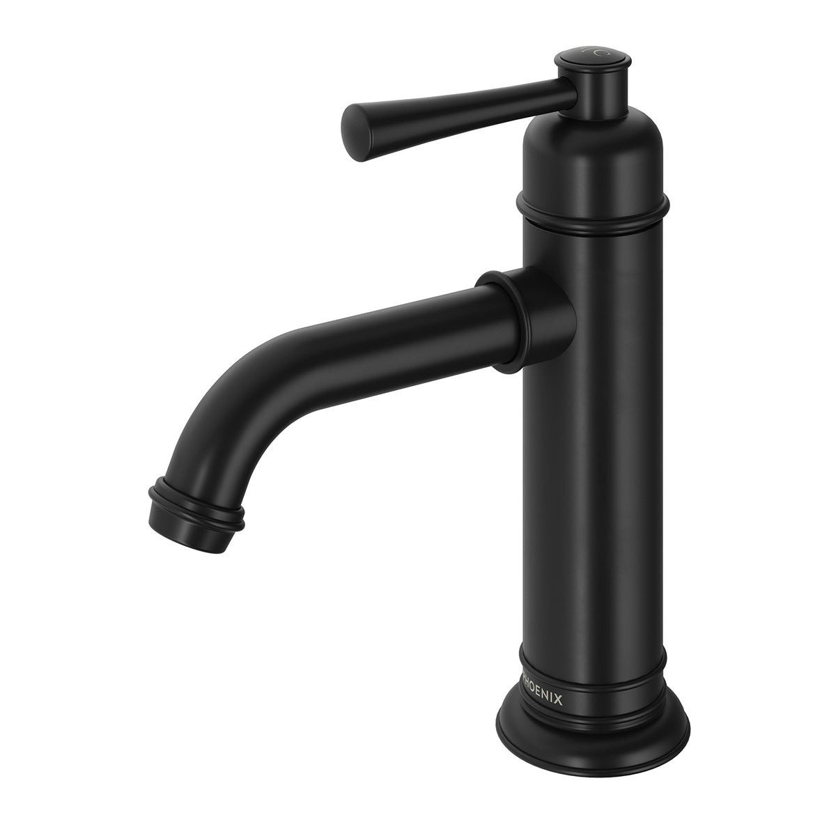 Phoenix Cromford Basin Mixer - Lead Free, Matte Black — 134-7700-10-1