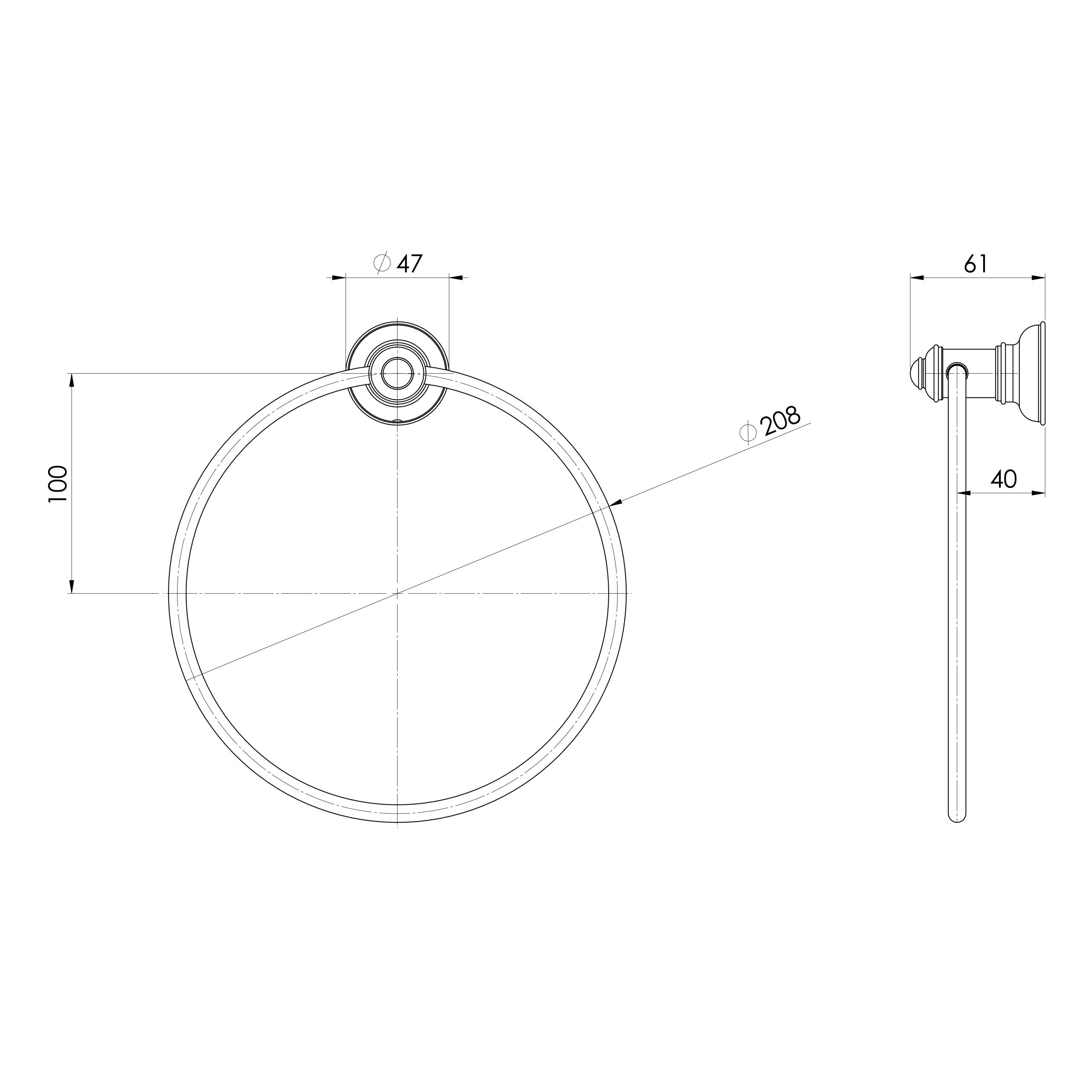 Phoenix Cromford Hand Towel Holder
