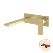 Phoenix Gloss MKII SwitchMix Wall Basin / Bath Mixer Set (Fit-Off Kit Only) - Lead Free, Brushed Gold