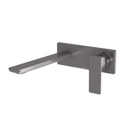 Phoenix Gloss MKII SwitchMix Wall Basin / Bath Mixer Set 200mm Fit-Off Kit, Brushed Carbon