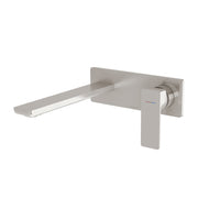 Phoenix Gloss MKII SwitchMix Wall Basin / Bath Mixer Set 200mm Fit-Off Kit, Brushed Nickel