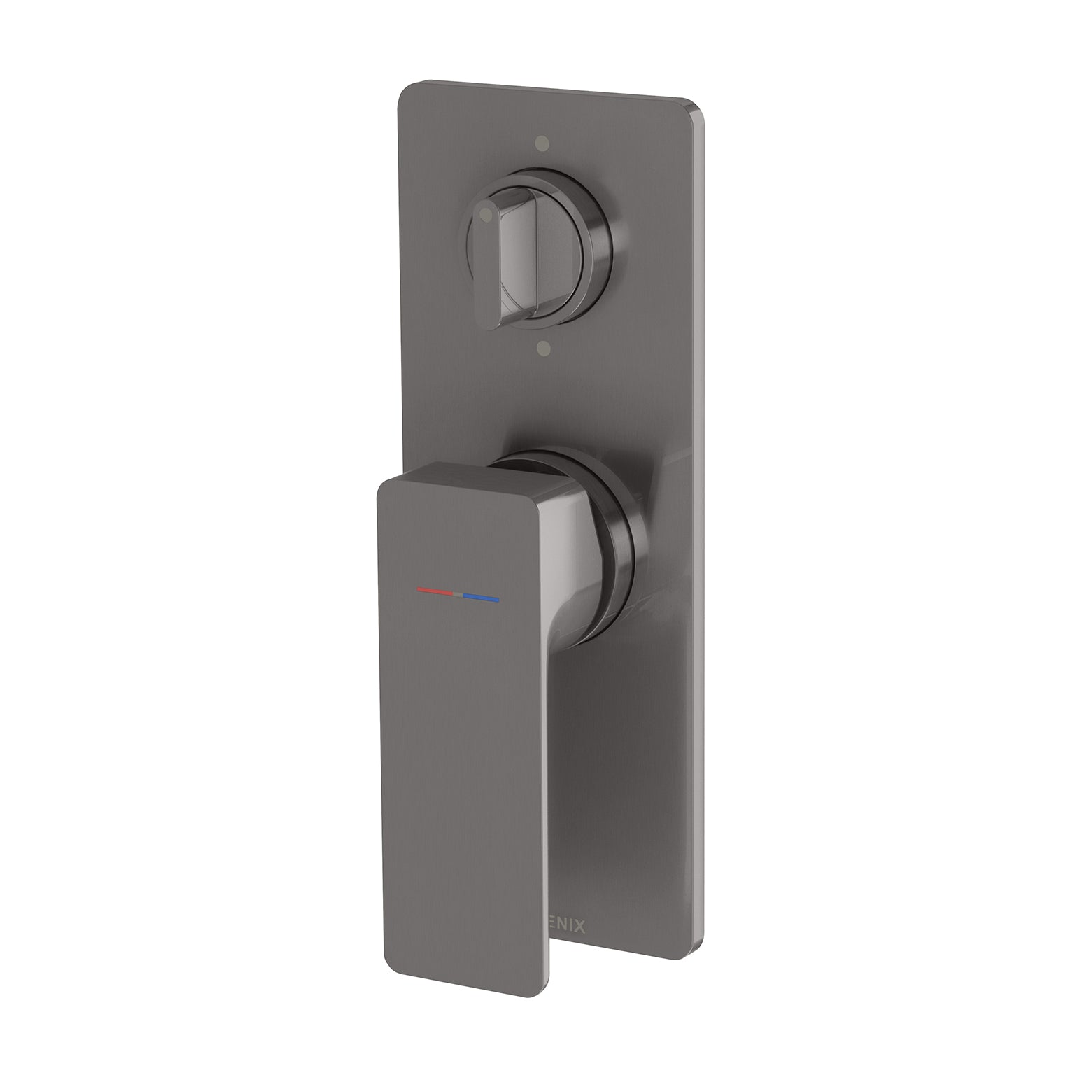 Phoenix Gloss MKII SwitchMix Shower / Bath Diverter Mixer Fit-Off Kit, Brushed Carbon