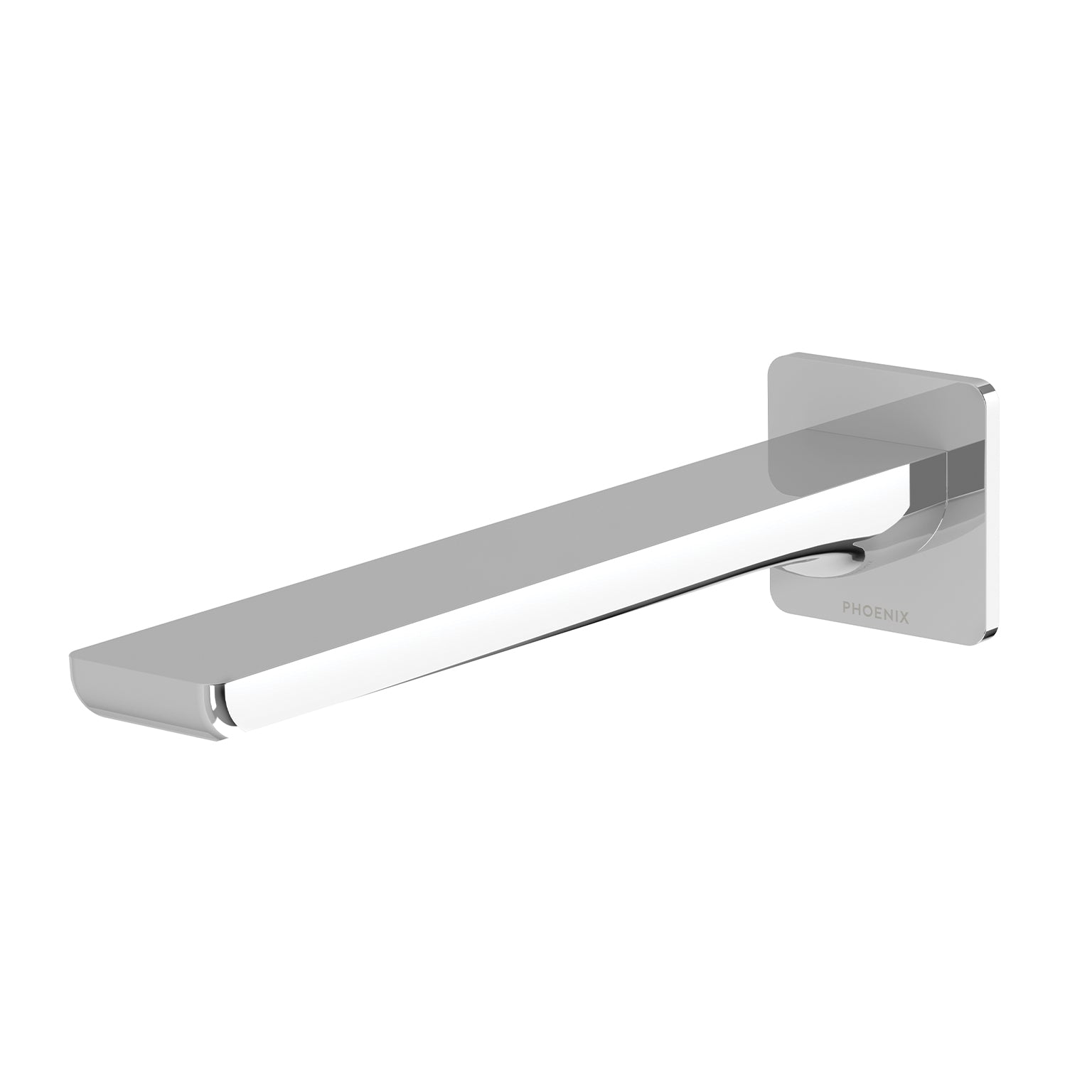 Phoenix Gloss MKII Wall Basin / Bath Outlet 200mm, Chrome
