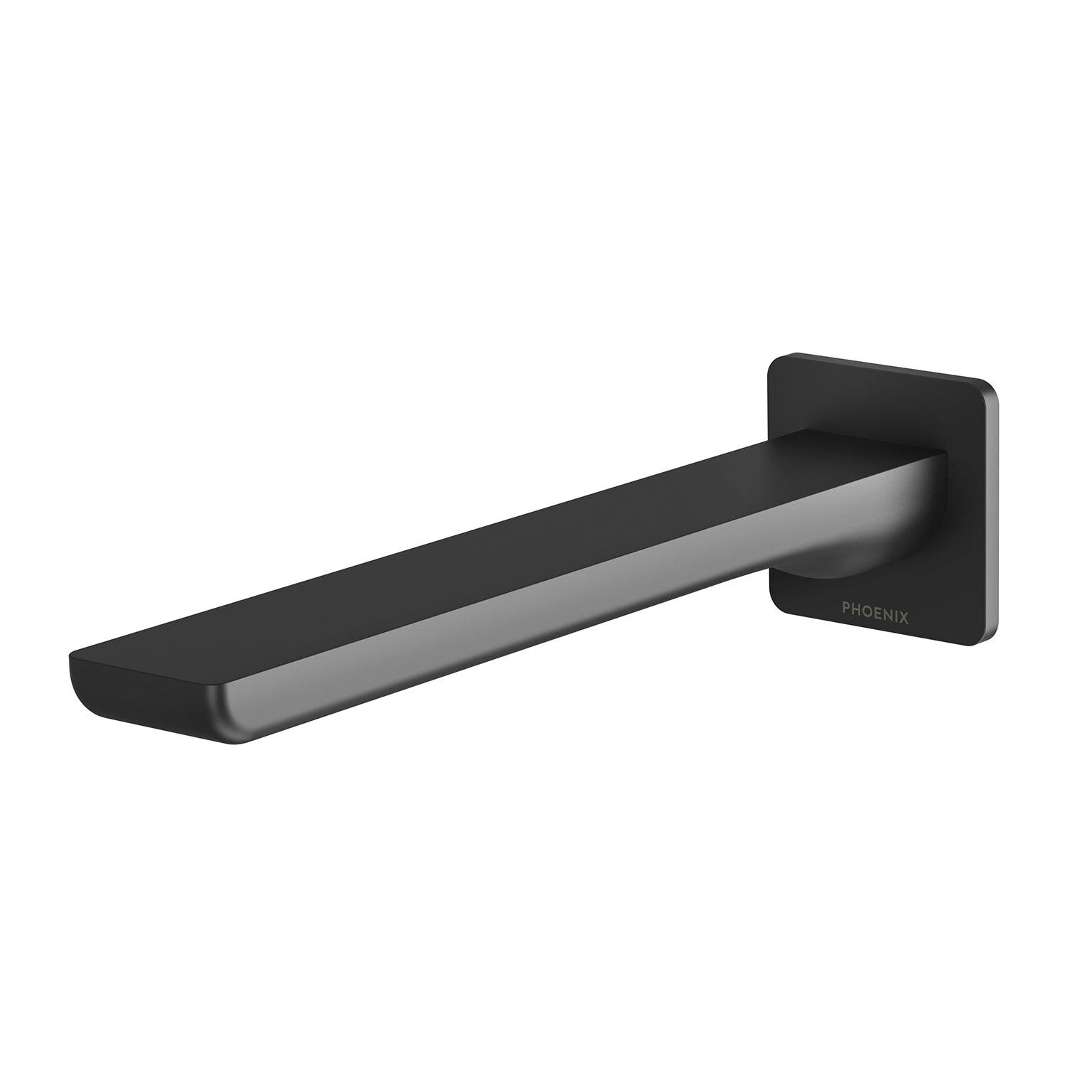 Phoenix Gloss MKII Wall Basin / Bath Outlet 200mm, Matte Black