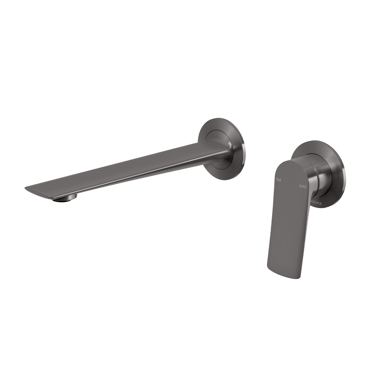 Phoenix Kusabi SwitchMix Wall Basin / Bath Mixer Set 200mm (Complete Kit) - Lead Free, Brushed Carbon