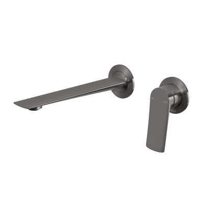 Phoenix Kusabi SwitchMix Wall Basin / Bath Mixer Set 200mm (Complete Kit) - Lead Free, Brushed Carbon