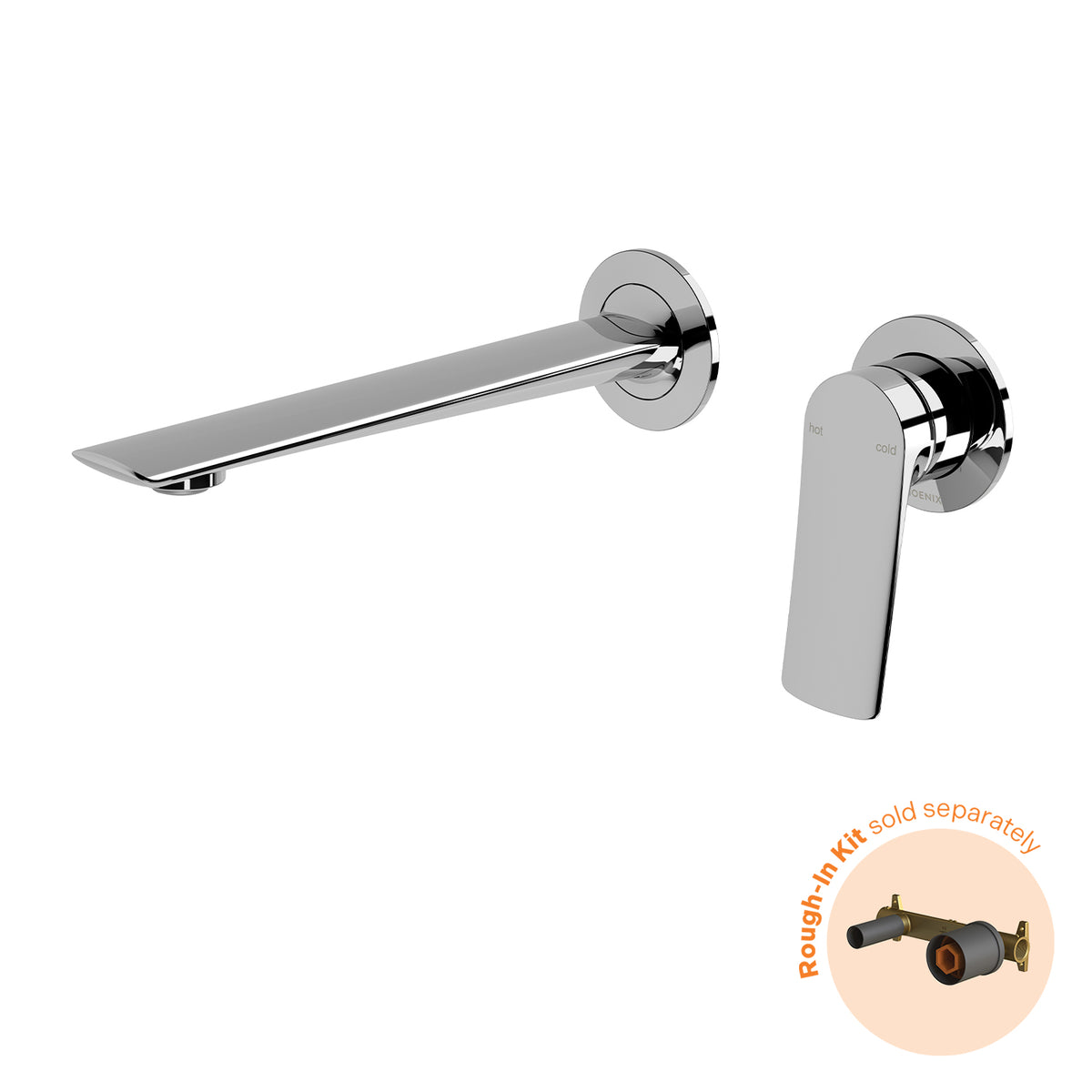 Phoenix Kusabi SwitchMix Wall Basin / Bath Mixer Set 200mm (Fit-Off Kit Only) - Lead Free, Chrome