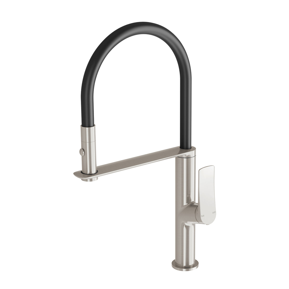 Phoenix Kusabi Flexible Hose Sink Mixer 200mm - Lead Free, Brushed Nickel