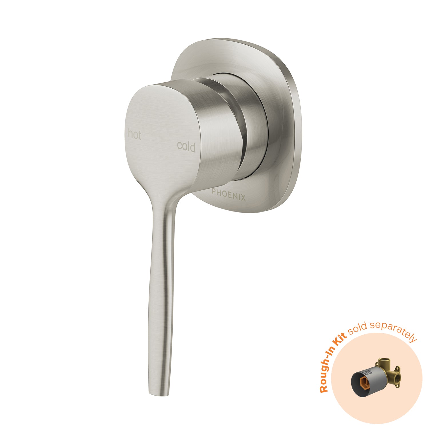 Phoenix Vask SwitchMix Shower / Wall Mixer Fit-Off Kit, Brushed Nickel