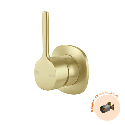 Phoenix Vask SwitchMix Shower / Wall Mixer Pin Up Fit-Off Kit, Brushed Gold