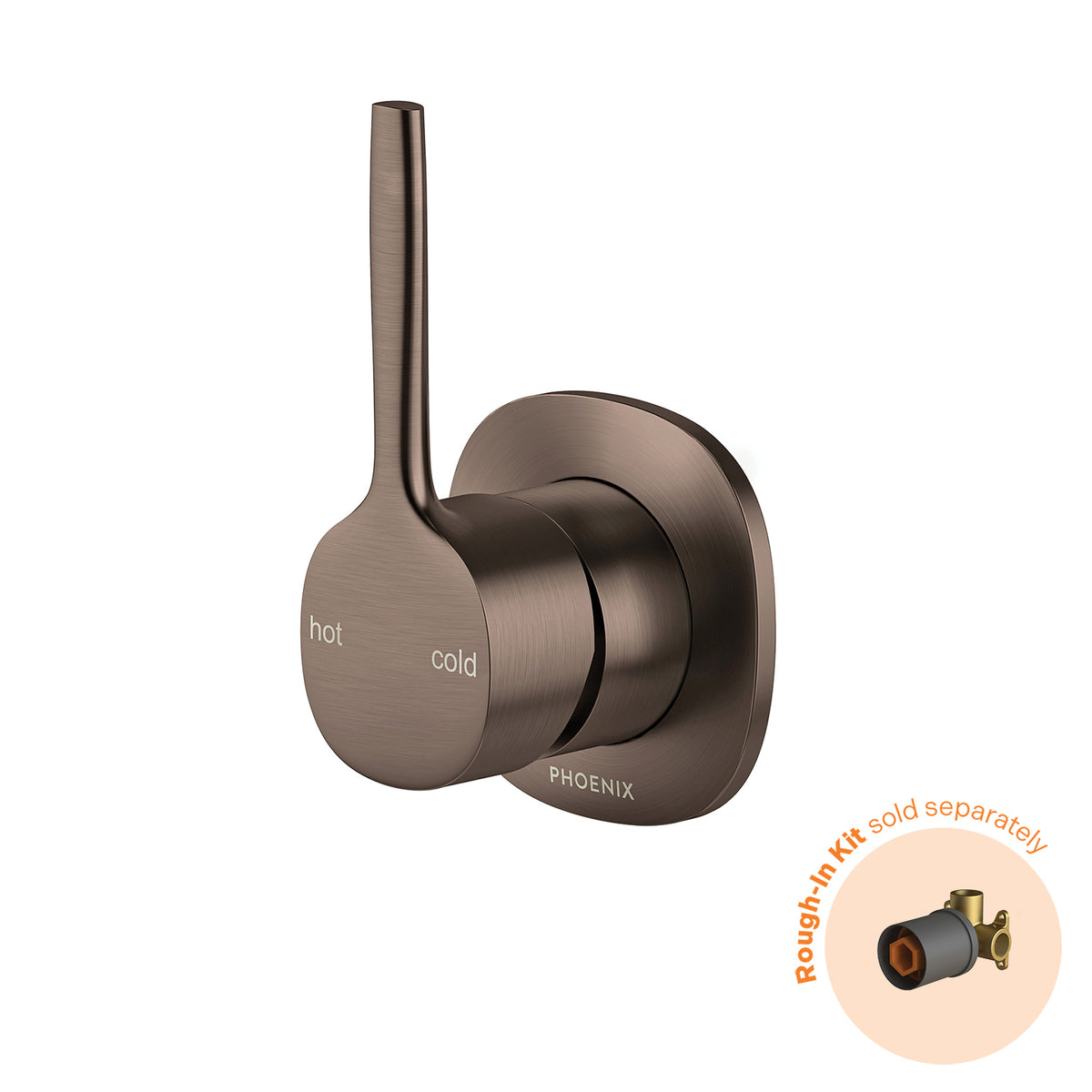Phoenix Vask SwitchMix Shower / Wall Mixer Pin Up (Fit-Off Kit Only) - Lead Free, Brushed Bronze