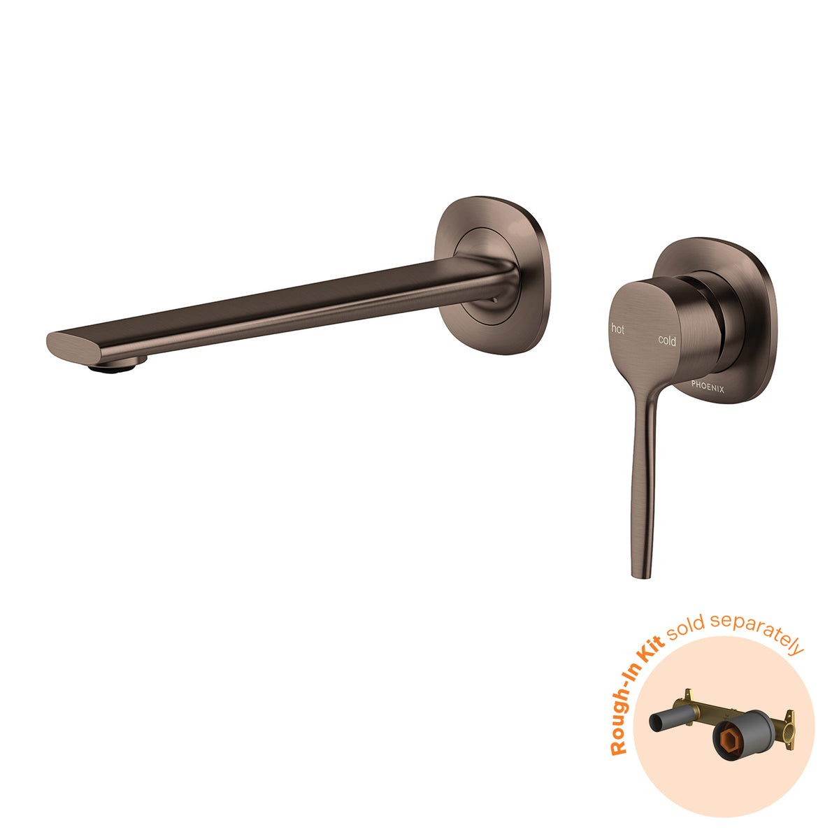 Phoenix Vask SwitchMix Wall Basin / Bath Mixer Set (Fit-Off Kit Only) - Lead Free, Brushed Bronze